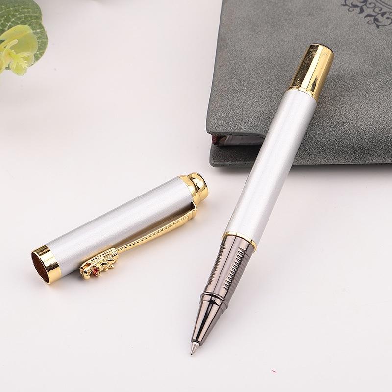 Bút bi kim loại KHẢM RỒNG cao cấp ST07,Ngòi Bi 0.7mm,khắc tên in logo miễn phí,tặng 01 ngòi bút - ST PEN