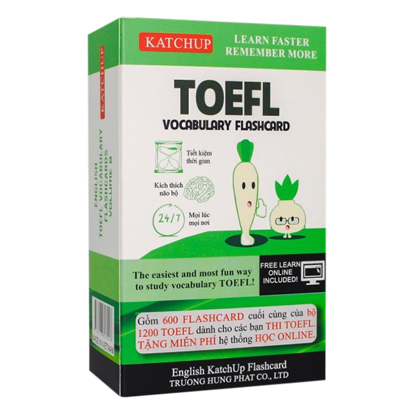 Bộ KatchUp Flashcard TOEFL - High Quality - Trắng