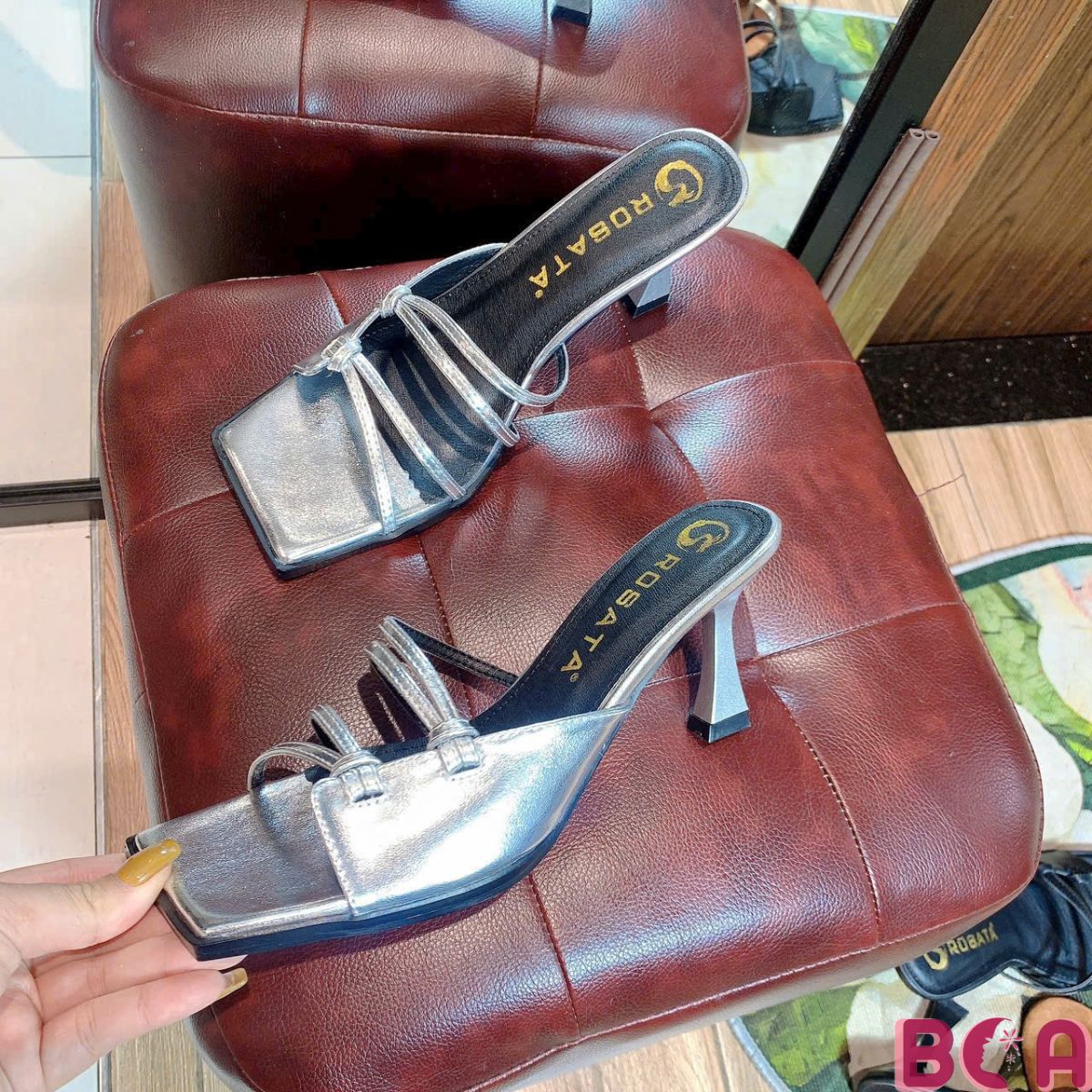 [THỜI TRANG + SANG TRỌNG] Giày Nữ Cao Gót 7 Phân RO732 ROSATA Mũi Vuông Mặc Với Jeans hay Váy Đi Làm, Đi Chơi, Dự Tiệc