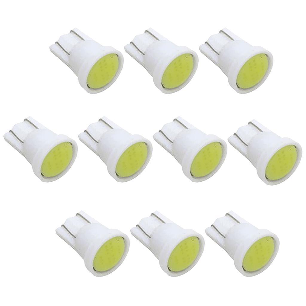 10 Pieces T10 COB LED Car Instrument Reading Light Side Wedge Bulbs