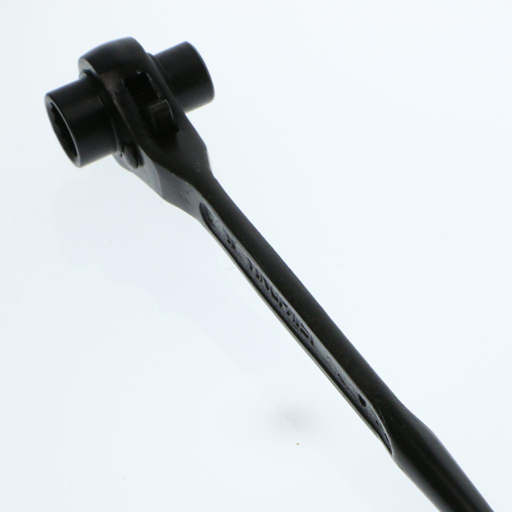 2Pcs Black Scaffold Ratchet Wrench Solid Spanner 19mm/22mm Repair Professional