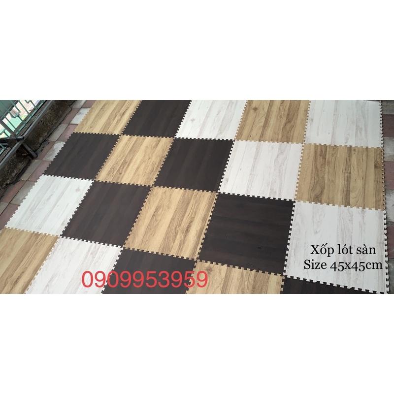 Thảm vân gỗ xám 45×45×1cm và 30×30×1cm màu gỗ nâu, trắng, gỗ vàng,
