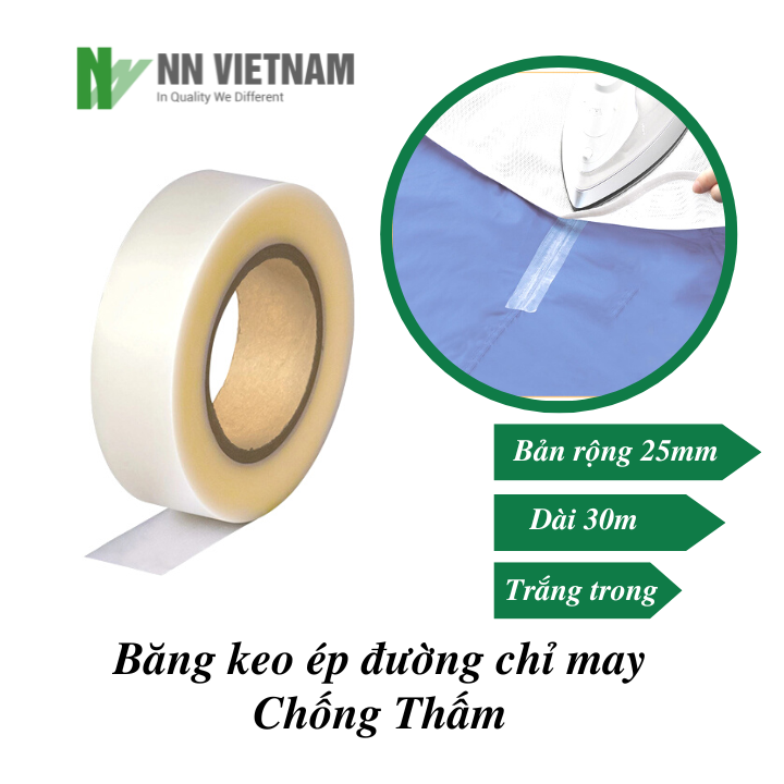 CUỘN BĂNG KEO ÉP ĐƯỜNG CHỈ MAY CHỐNG THẤM