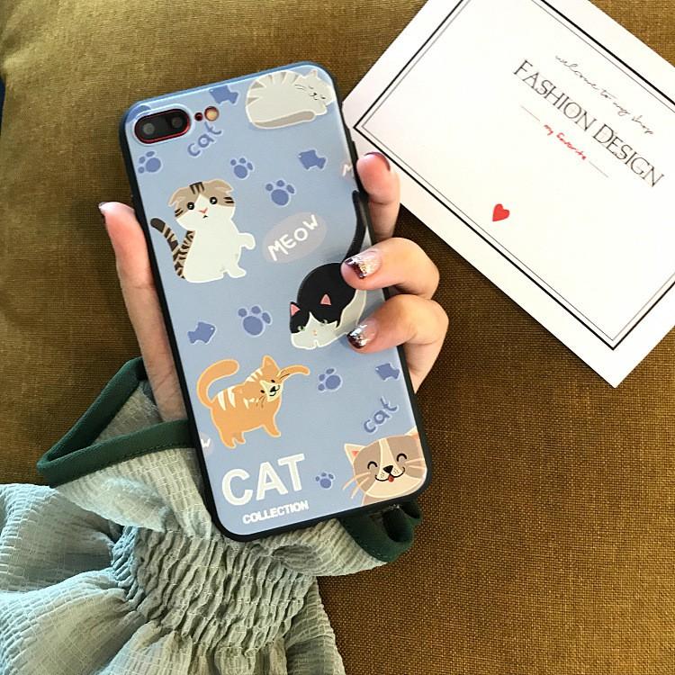 Ốp lưng 3 chú mèo dễ thương dành cho Iphone 6-6s-6 plus-6s plus-7-7 plus-8-8 plus