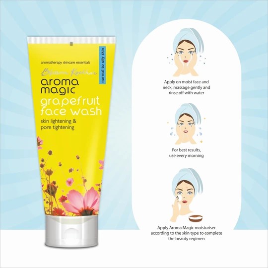 Combo Sữa rửa mặt trắng da bưởi chùm Grapefruit Face Wash 100ml và Kem dưỡng ẩm hạnh nhân Aroma Magic (Sữa rửa mặt trắng da Grapefruit Face Wash  100ml và Kem dưỡng ẩm hạnh nhân Almond Moisturising Lotion 100ml)