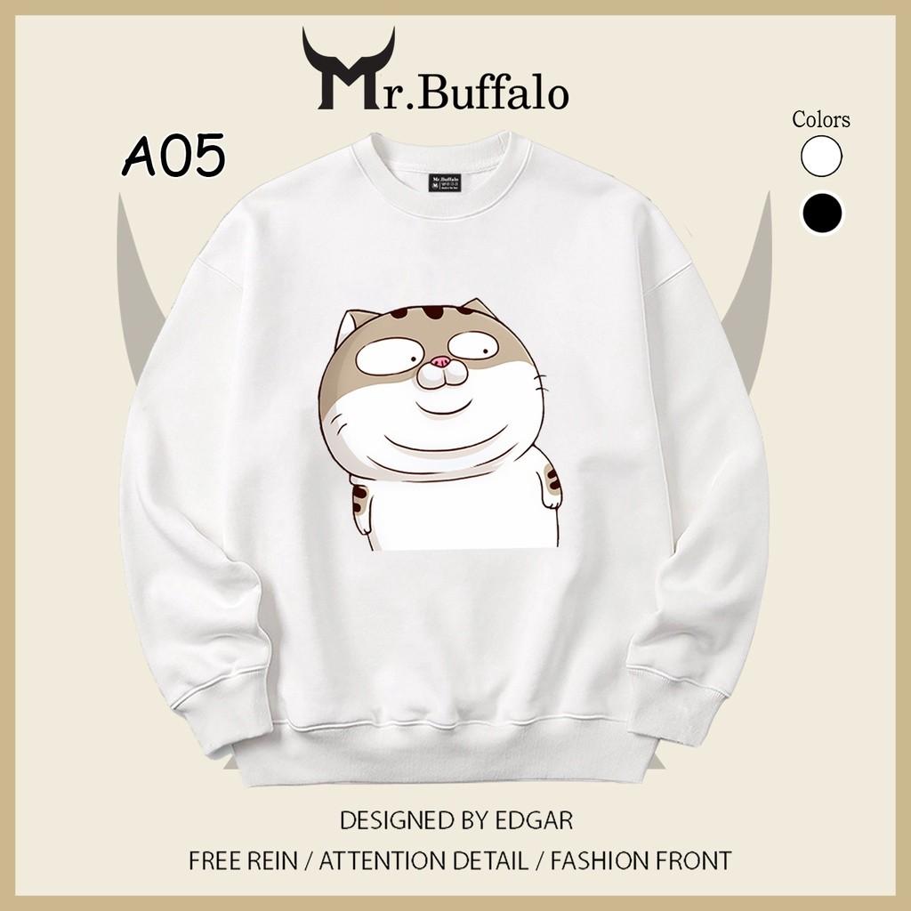 Áo Sweater Mèo Ami cute lạc lối Mr.buffalo - A01, A01