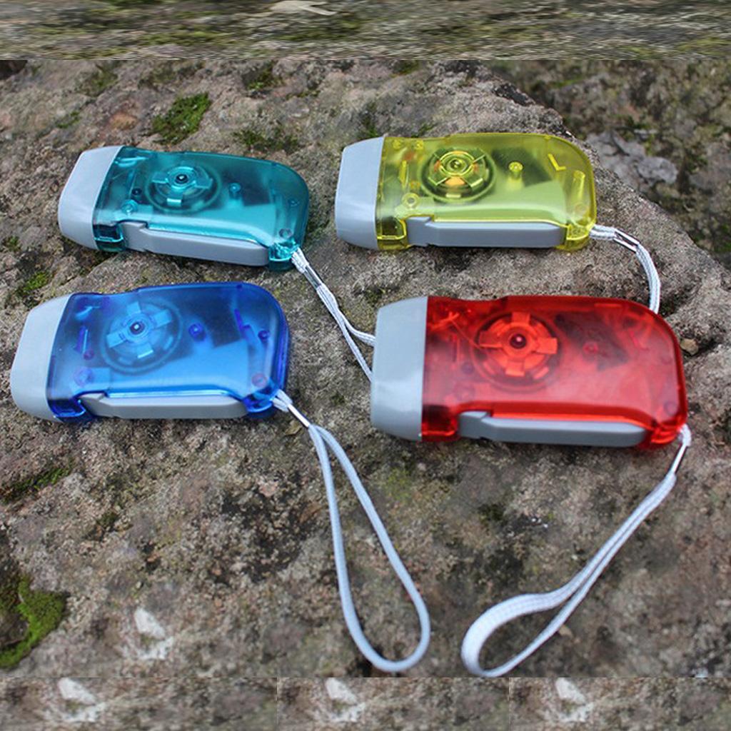 Outdoor Handheld LED Flashlight Hand Pressing Dynamo Torch Night Lamp