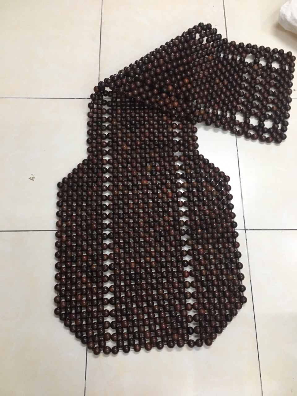 Đệm Lót Ghế Xe Ô Tô Hạt Gỗ Mun Cao Cấp Hạt 18ly ( Mian.vn )