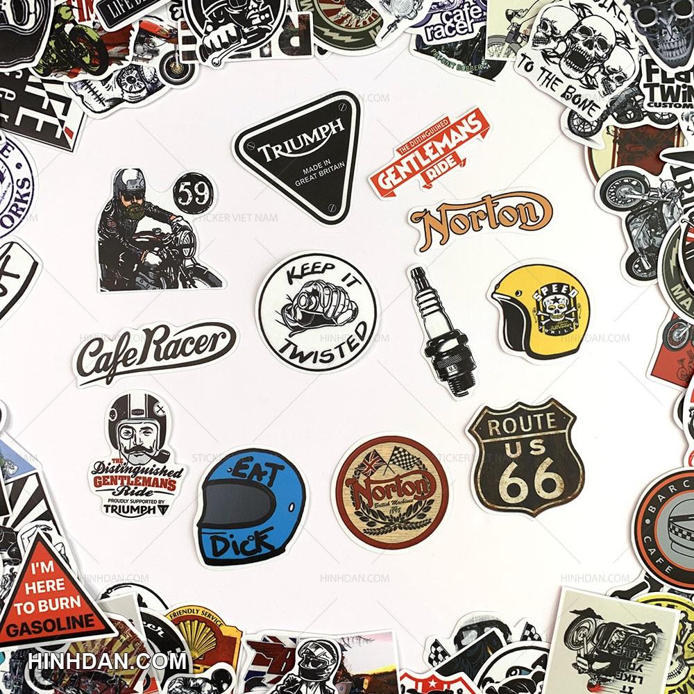 Sticker Xe CAFE RACER - Dán Trang Trí - Chất Liệu PVC Cán Màng Chất Lượng Cao Chống Nước, Chống Nắng, Không Bong Tróc Phai Màu