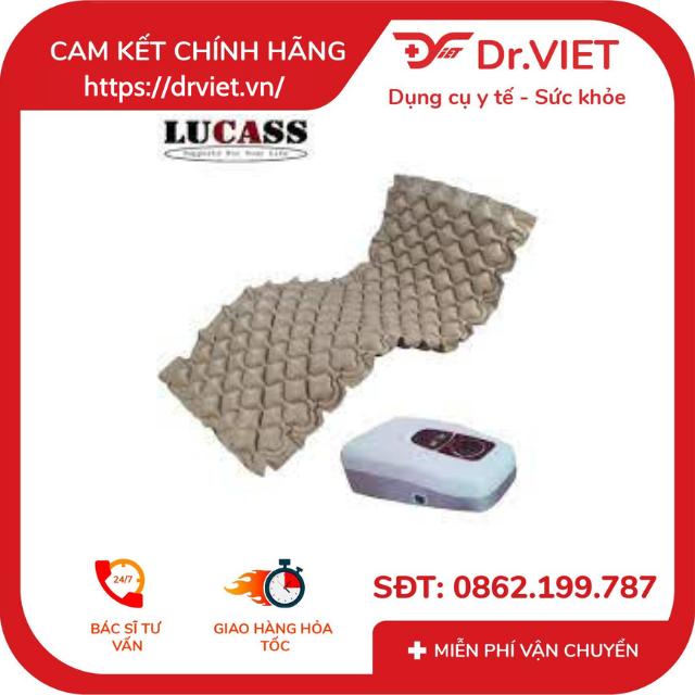 Đệm chống loét Lucass LC389 cao cấp công nghệ Mỹ-Dùng cho người già người ốm nằm lâu ngày tránh lỡ loét do phải nằm lâu ngày, giảm đau nhức khi không muốn vết đau tiếp xúc trực tiếp với giường chiếu, tạo cảm giác êm
