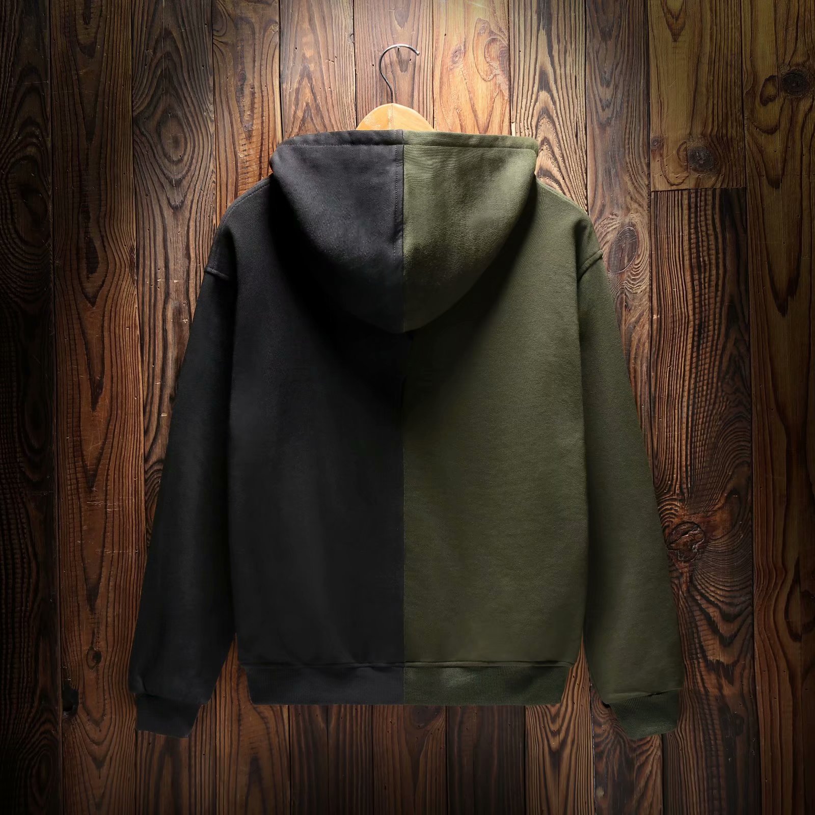 Áo hoodie màu bất đối xứng story Mã: NT2122 - XANH LÁ
