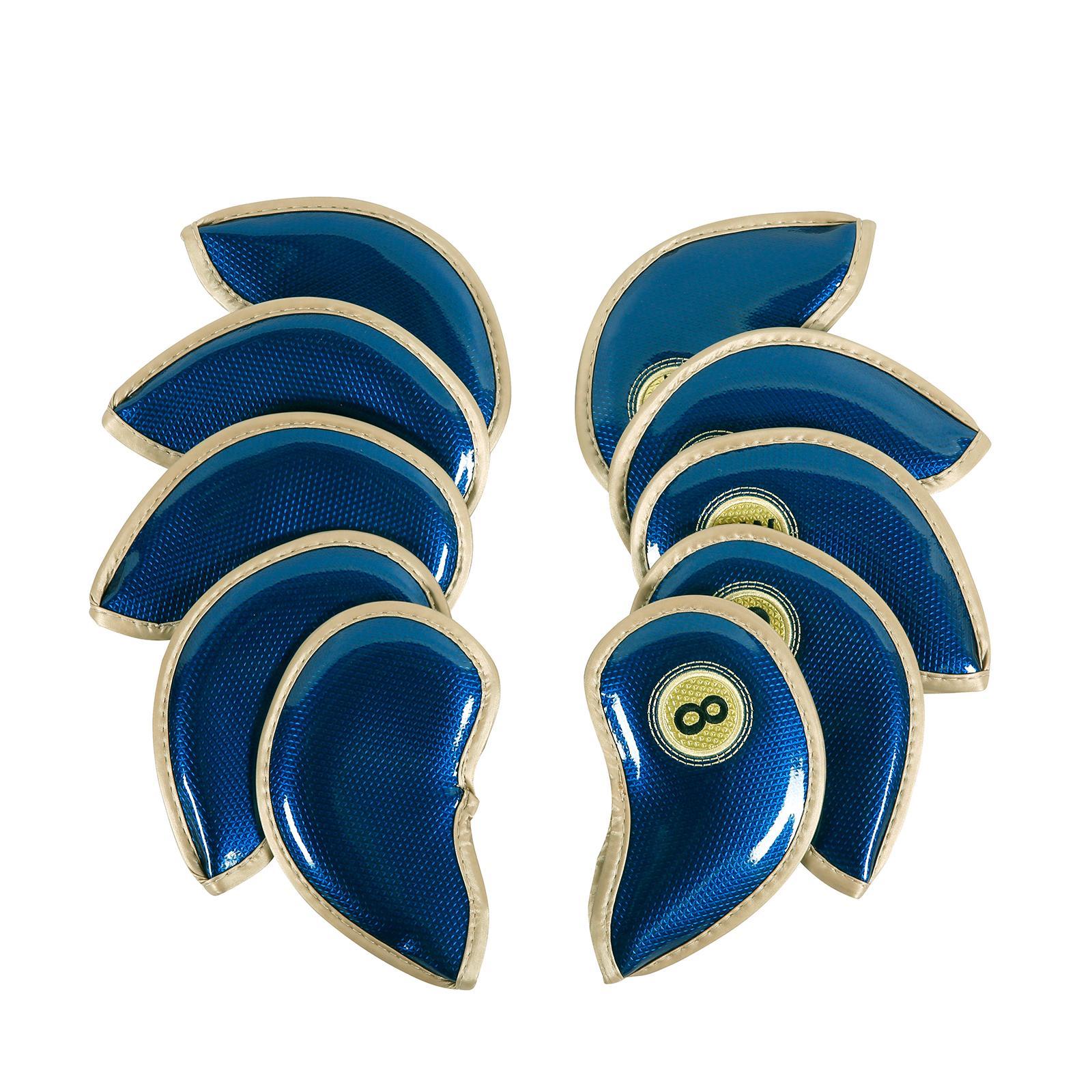 10Pcs Golf Iron Head Covers Head Protector Iron Putter Sleeves Protective Cover Wrap Golf Iron Cover Golf Iron Headcovers for Outdoor Sports