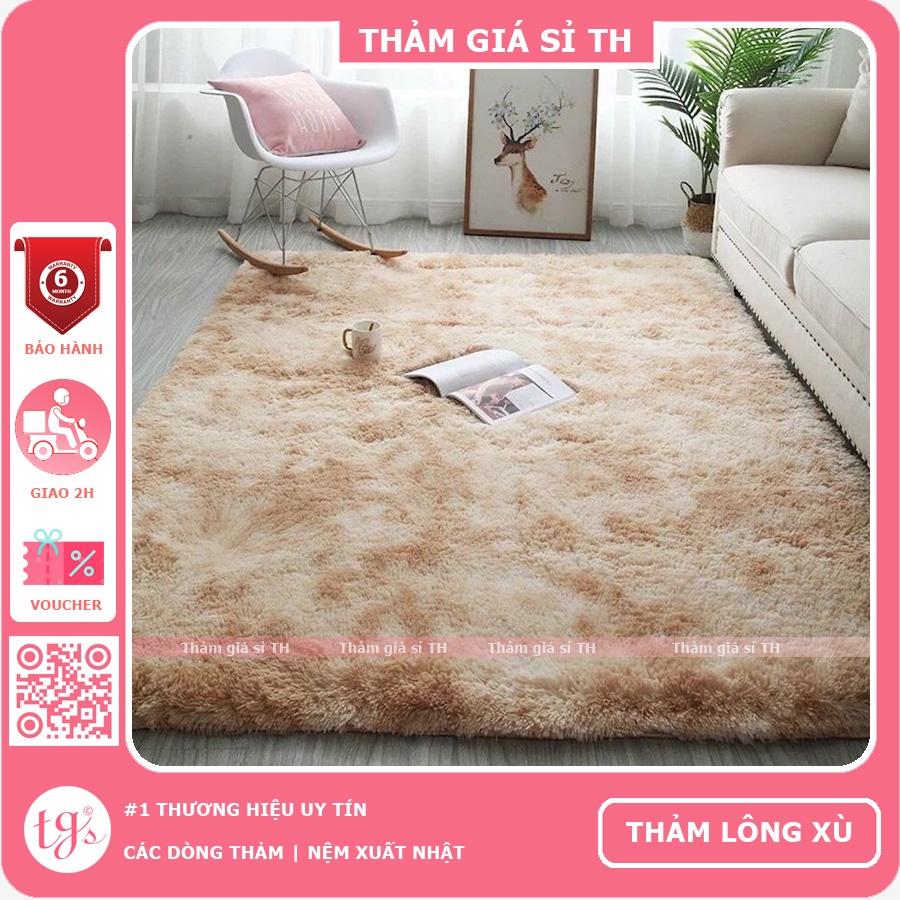 Thảm Lông Xù Loang Màu Lạc Đà | Thảm Trang Trí Phòng Khách - Phòng Ngủ - Thảm Trải Sofa - Thảm Dành Cho Bé