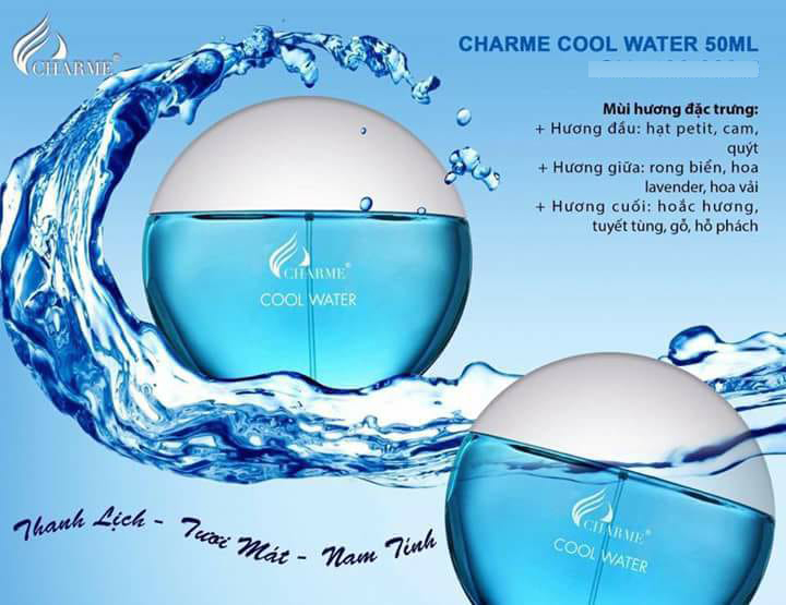 Nước Hoa Nam Charme Cool Water 50ml