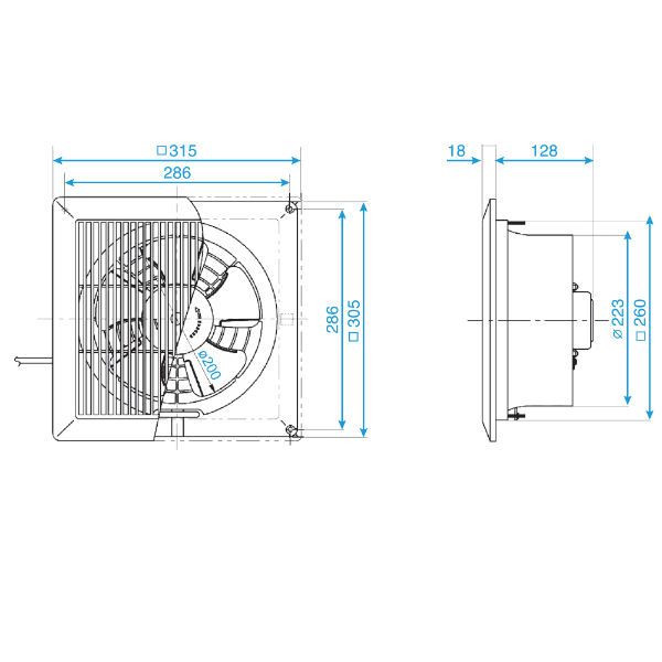 Quạt hút âm trần Panasonic FV-20CUT1 - Hàng chính hãng