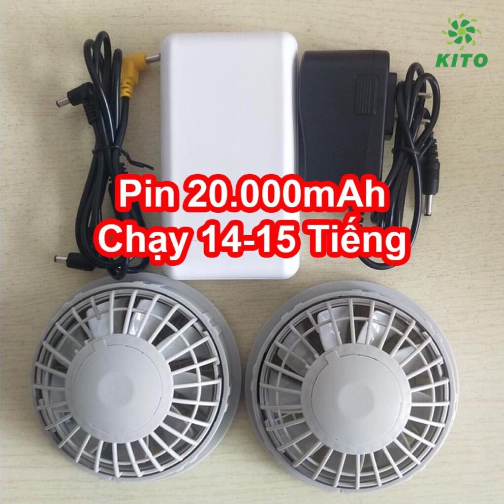 Bộ phụ kiện của áo điều hòa thời gian dùng đến 15h - Bảo hành 1 năm