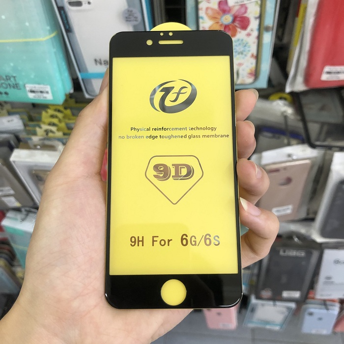 Tấm dán kính cường lực full màn hình 9D dành cho iPhone 6, iPhone 6S