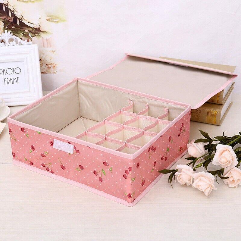 Underwear Bra Organizer Storage Box Foldable Closet Drawer Organizer Boxes Dividers For Wardrobe Underwear Socks Scarf