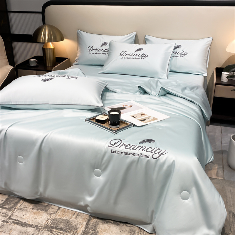 Chăn Ga Gối Đệm Mùa Hè Phi Lụa Cotton Cao Cấp Dream City Chăn Hè Trần Bông Chuẩn Khách Sạn 5 Sao