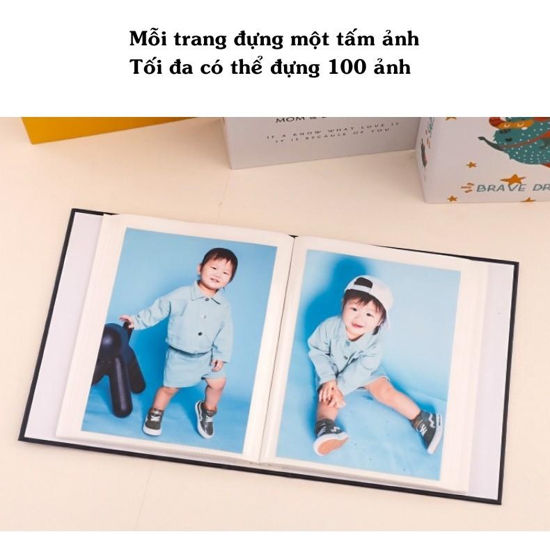 Album ảnh 9x12 đựng 100 ảnh bìa giấy cứng đẹp siêu cute để ảnh cho con, ảnh gia đình, làm quà tặng