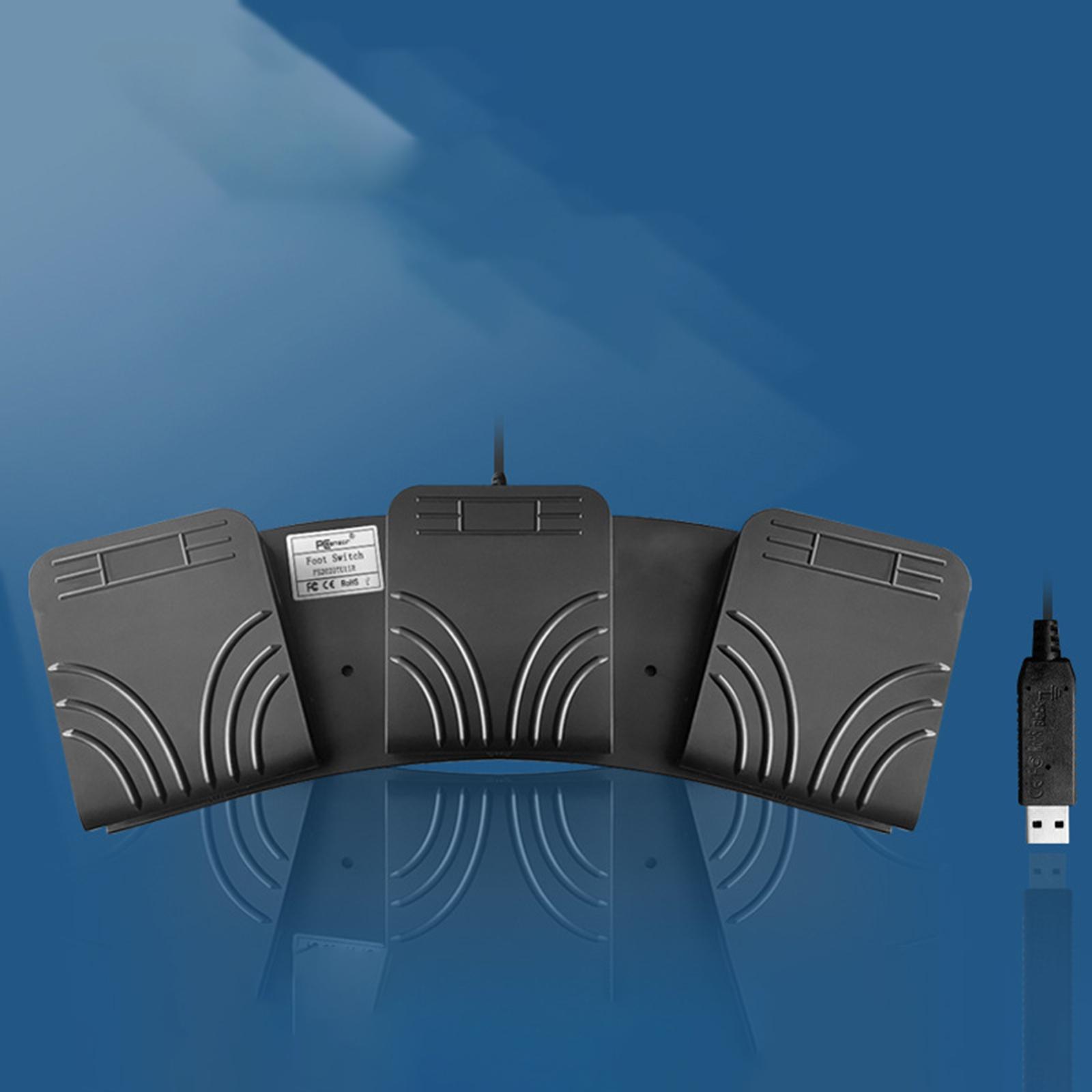 Upgraded USB Foot Pedal Control Switch for Office Equipment Gaming Equipment