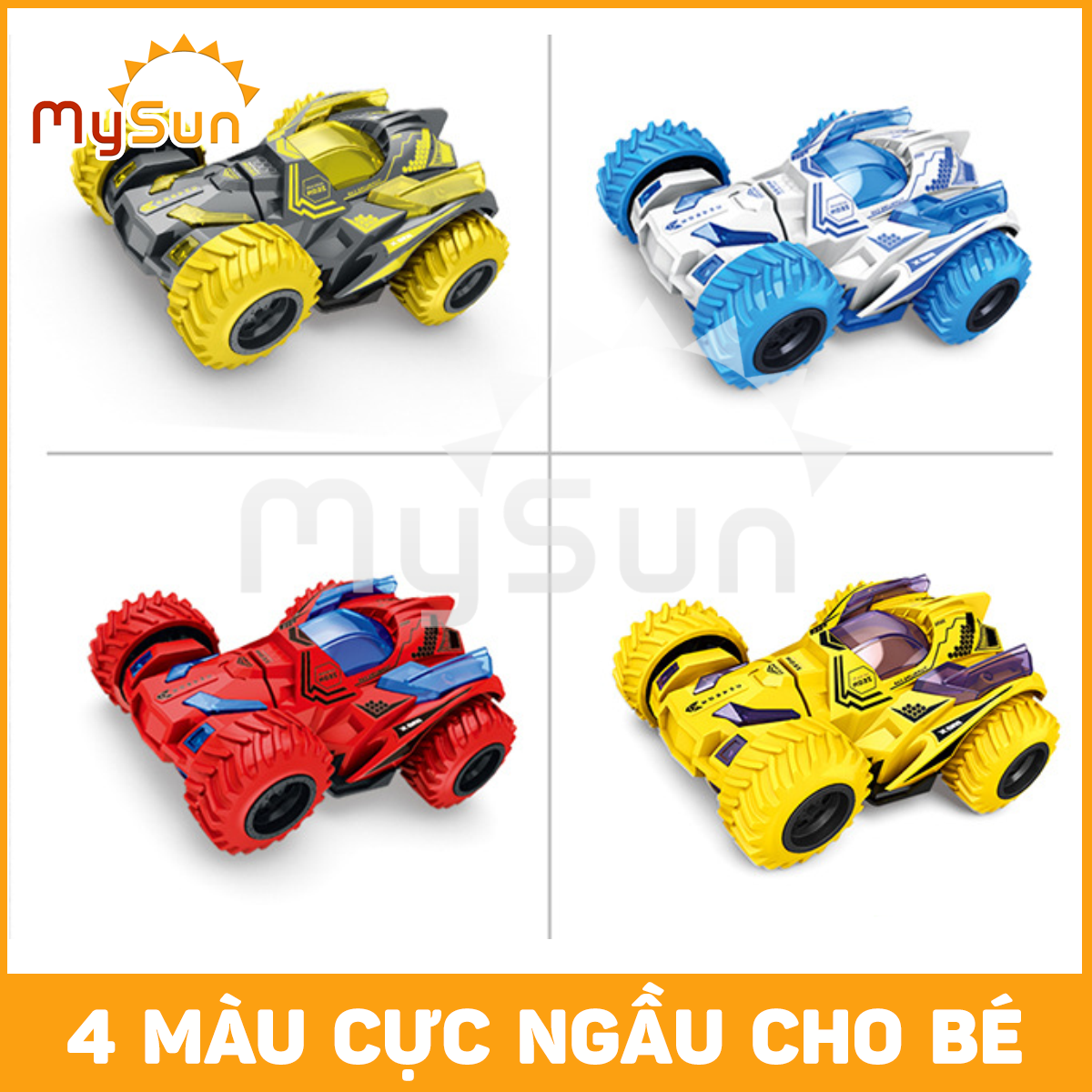 Xe ô tô đua trẻ em địa hình đồ chơi xoay 360 cho bé trai MySun