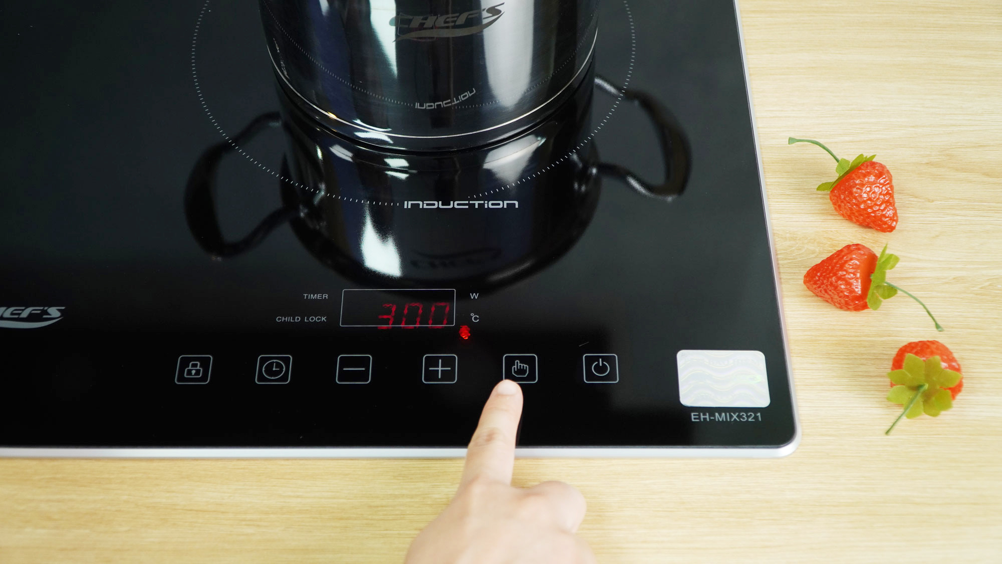 Bếp điện từ (1 từ 1 hồng ngoại) Chefs EH-MIX321 - HÀNG CHÍNH HÃNG