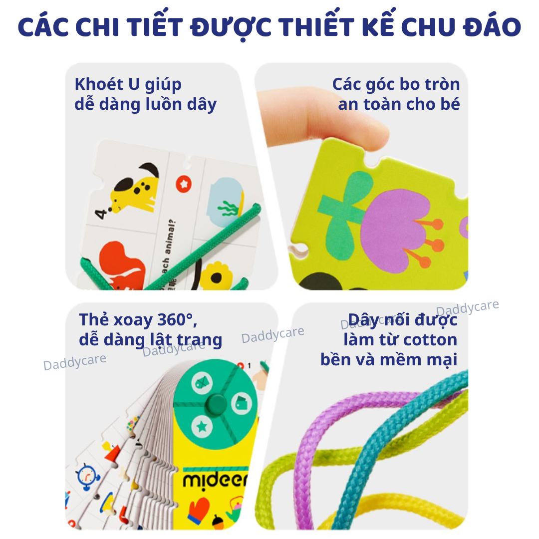 Bộ thẻ học thông minh cho bé Mideer Match &amp; Connect Play Book