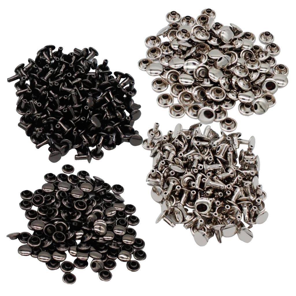 100 Pieces Double Cap Rivet Leather Crafts for Clothes Bag Hat Jacket