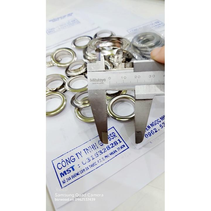 Khoen ore 20mm Khoen mắt cáo 20ly Bằng Thau không gỉ Màu Bạc Vàng Khuy mắt cáo Bấm Vải Phụ liệu may mặc