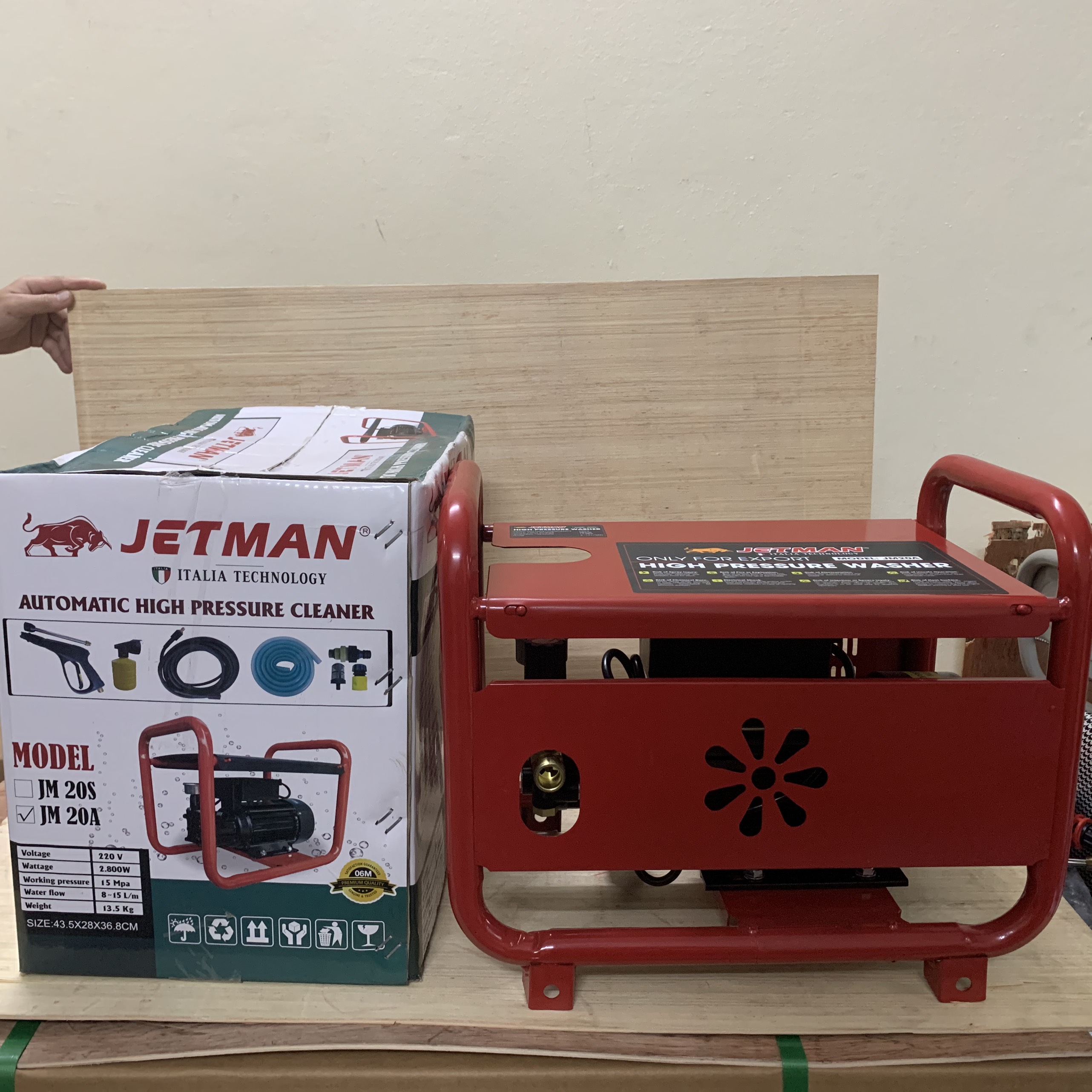 Máy Rửa Xe Mini Có chỉnh Áp 2800W Jetman