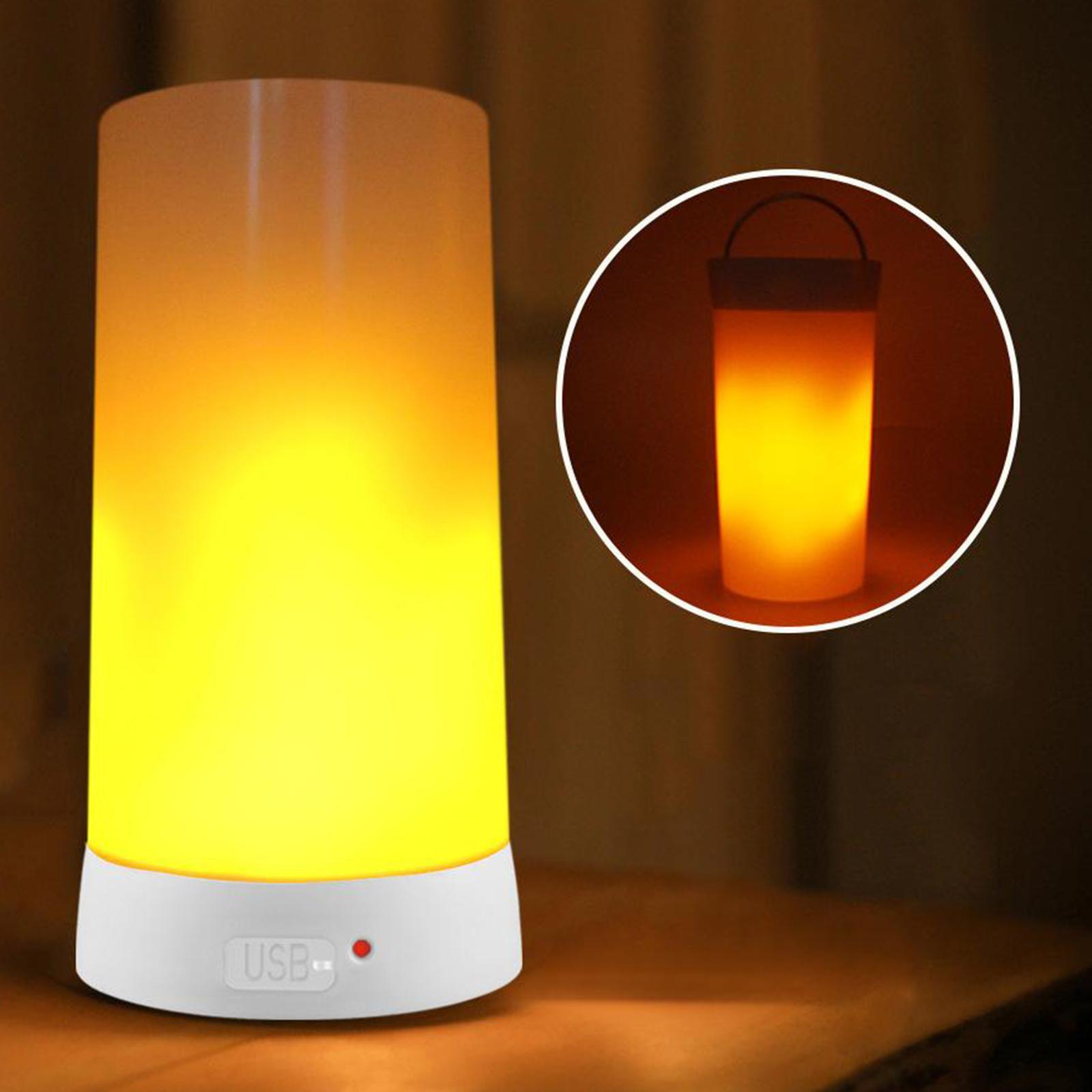 Led Flame Light Table Lamps with Remote Timer