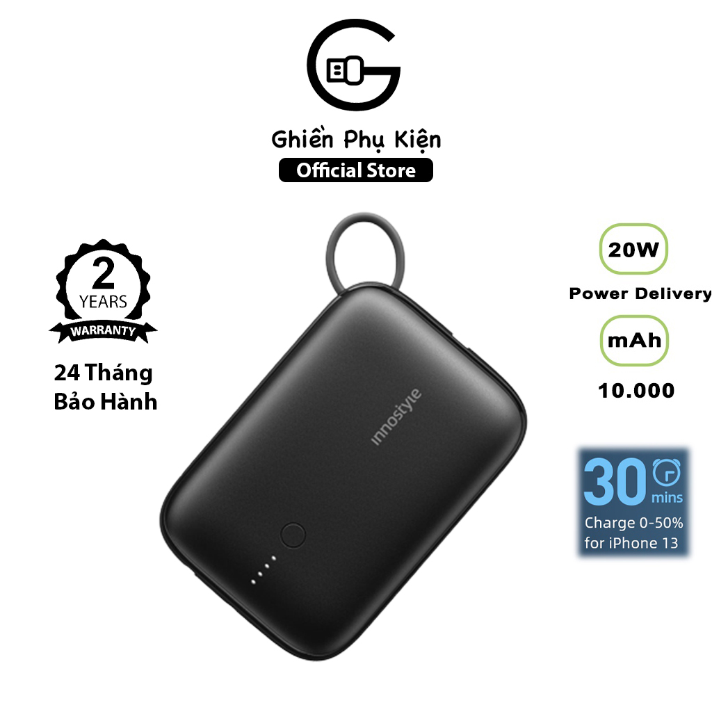 Sạc Dự Phòng Innostyle 22.5W 10000mAh POWERGO MINI - Hàng Chính Hãng