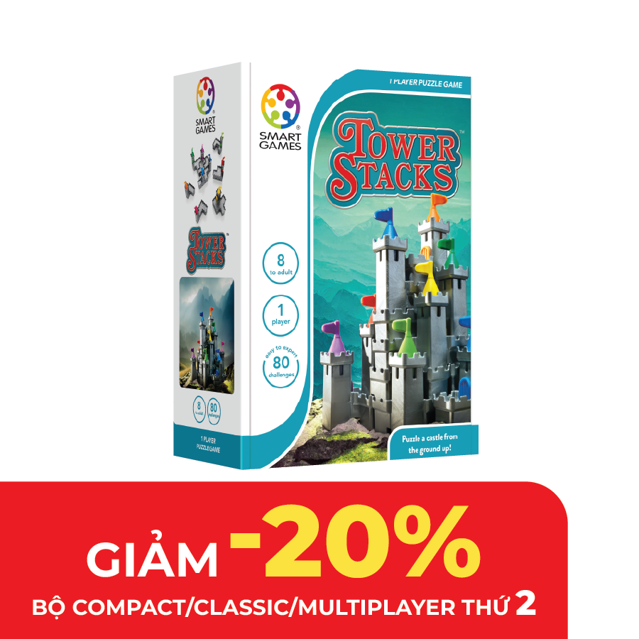 Đồ chơi thông minh Smartgames Thử Thách Tower Stacks