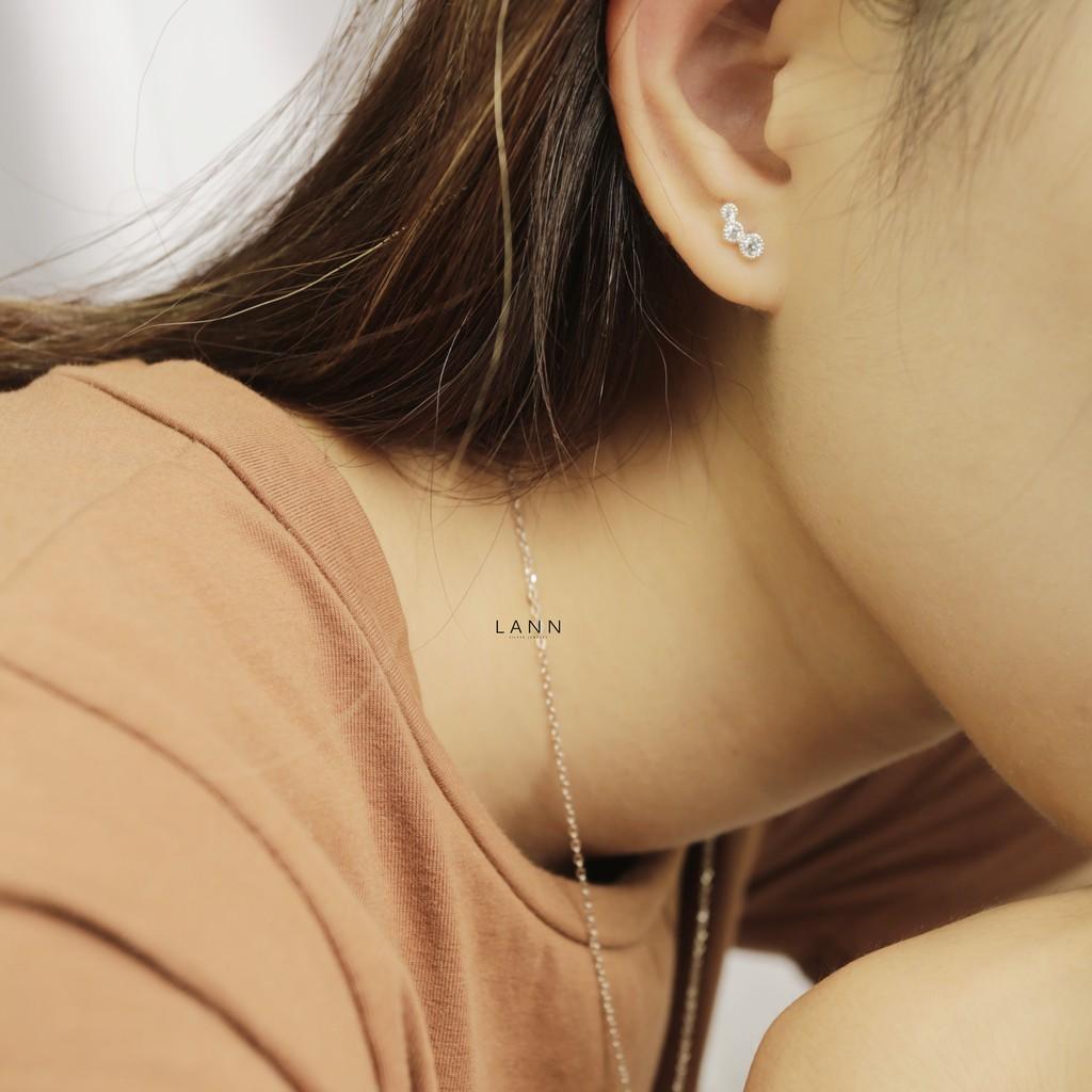 Khuyên 3 đá ổ tròn S925 LANN