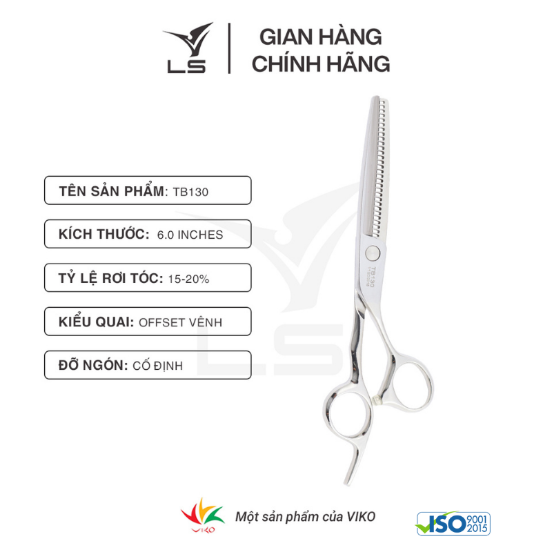 Kéo tỉa tóc LS quai offset vênh đỡ ngón cố định TB130