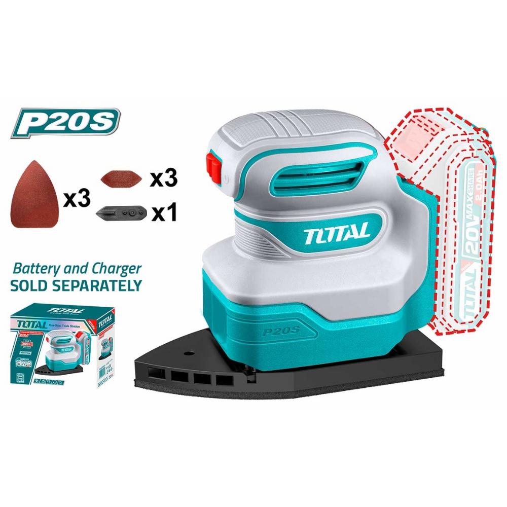 MÁY CHÀ NHÁM DÙNG PIN 20V (KHÔNG KÈM PIN &amp; SẠC) TOTAL TPSLI2014 - HÀNG CHÍNH HÃNG