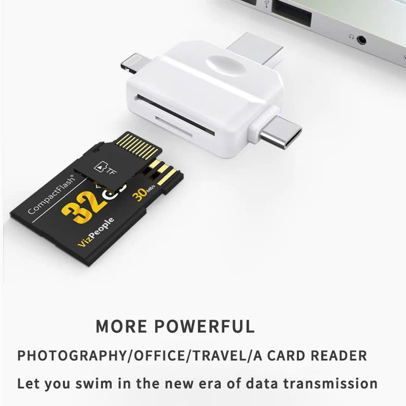 Đầu đọc thẻ nhớ SD, TF chân Type C, USB , IOS - Hàng Nhập Khẩu