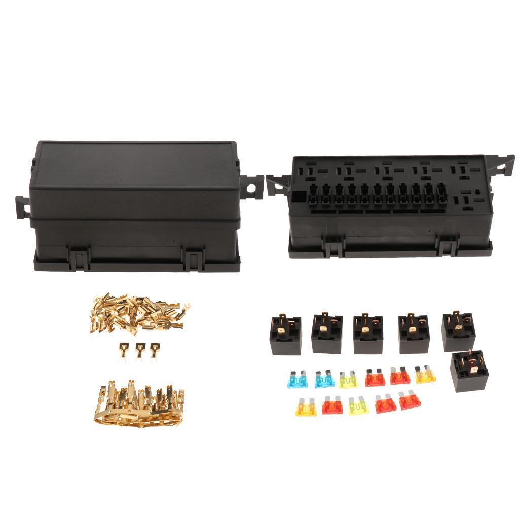 11-Way Car Fuse Holder  with Terminals Relays Waterproof Connector