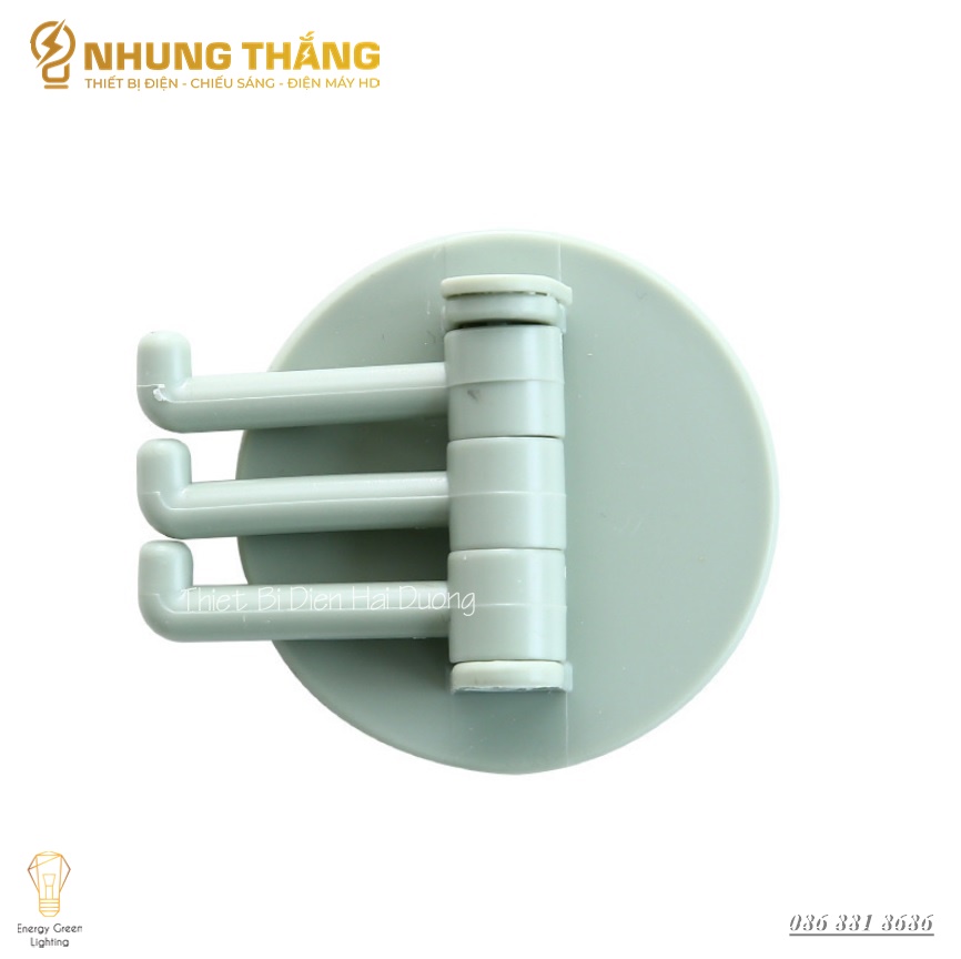 Miếng Dán Nhựa 3 Móc Treo Tường Dễ Thương - Để Chìa Khóa,Treo Quần Áo,Móc Khóa, Kính, Phụ Kiện - Màu Sắc Random - Có Video