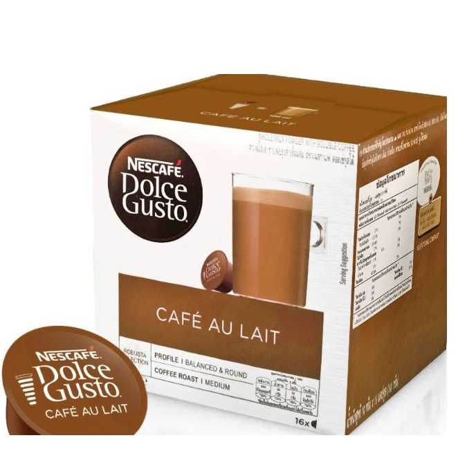 Hộp 16 Viên Nén Cà Phê Sữa Nescafe Dolce Gusto - Café Au Lait 160g