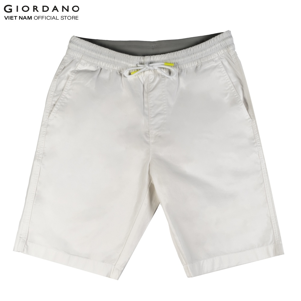 Quần Shorts Kaki Nam Lưng Thun Dây Rút Giordano 01103205