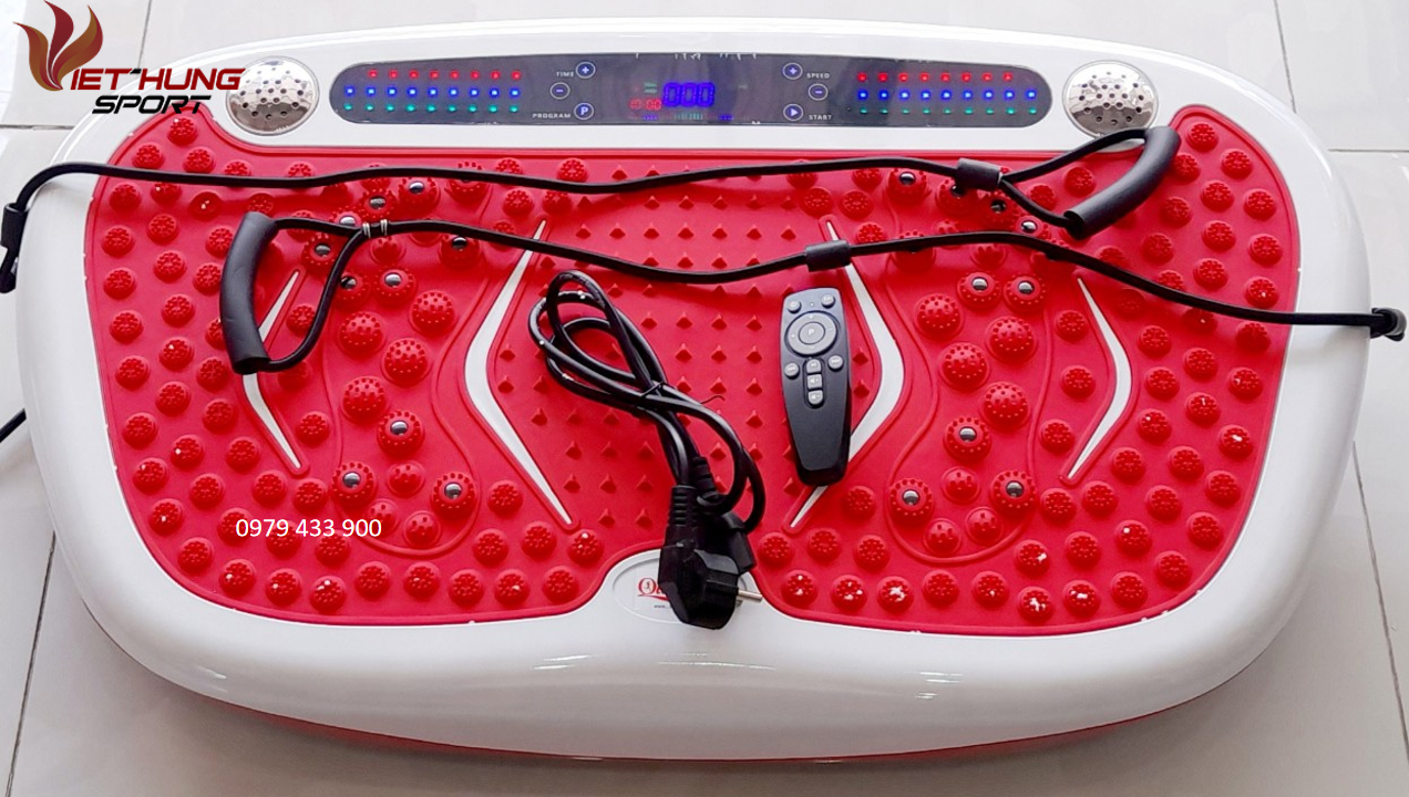 Máy Rung Toàn Thân Queen 680: Rung massage trị liệu lưu thông máu huyết tê bì tay chân. Loại máy lớn Công suất 400W Tốc độ 120. Có Bluetooth Nghe Nhạc