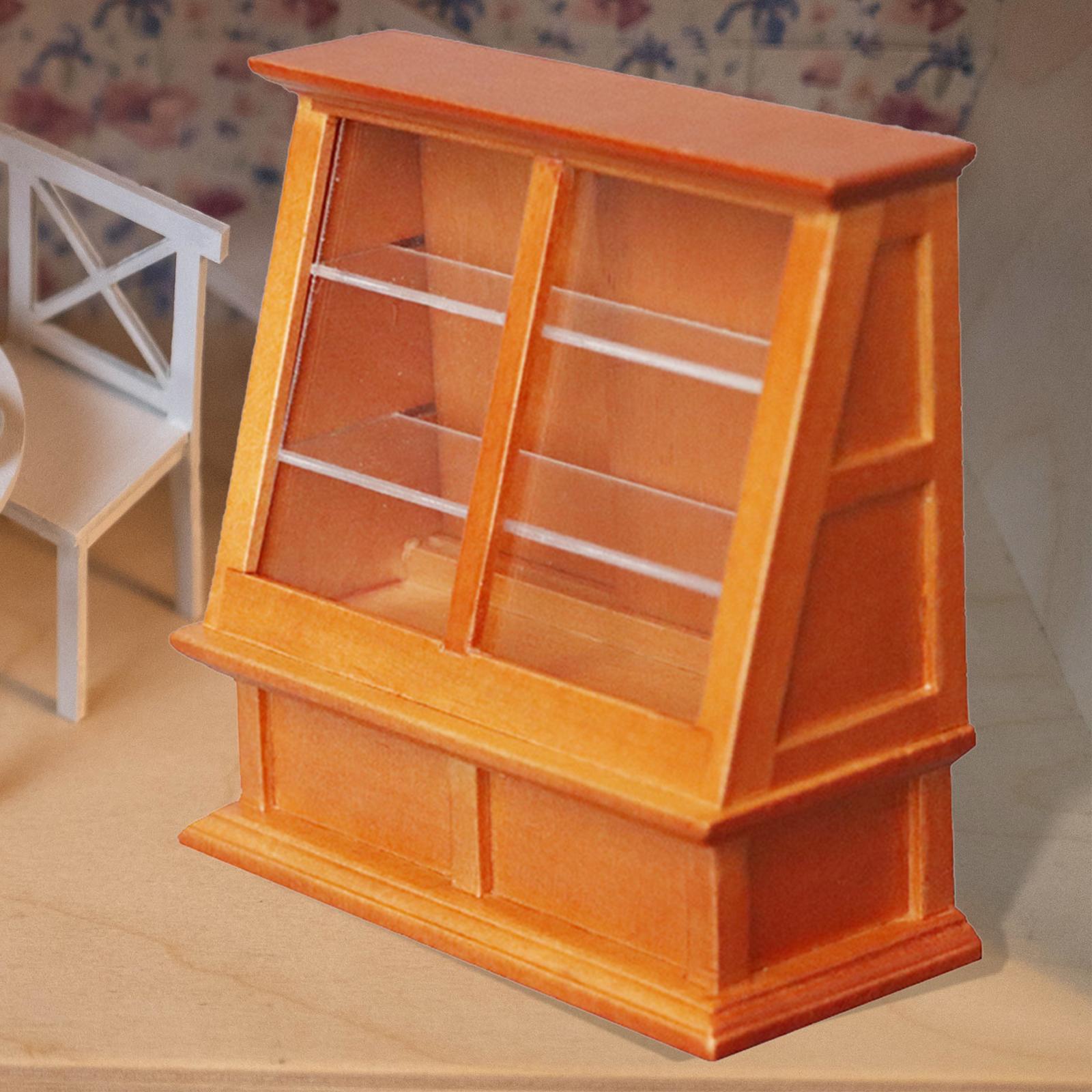 Miniature Shop Cake Cabinet for 1:12 Dollhouse for kids