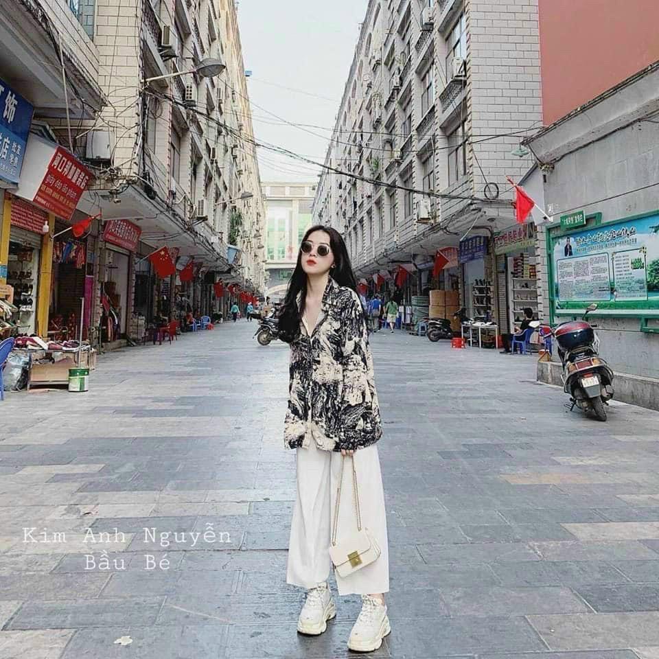 QUẦN SUÔNG ỐNG RỘNG CHẤT THUN TĂM (COTTON LEN TĂM) 6 MÀU DÀNH CHO NỮ THỜI TRANG NỮ BANAMO FASHION 941