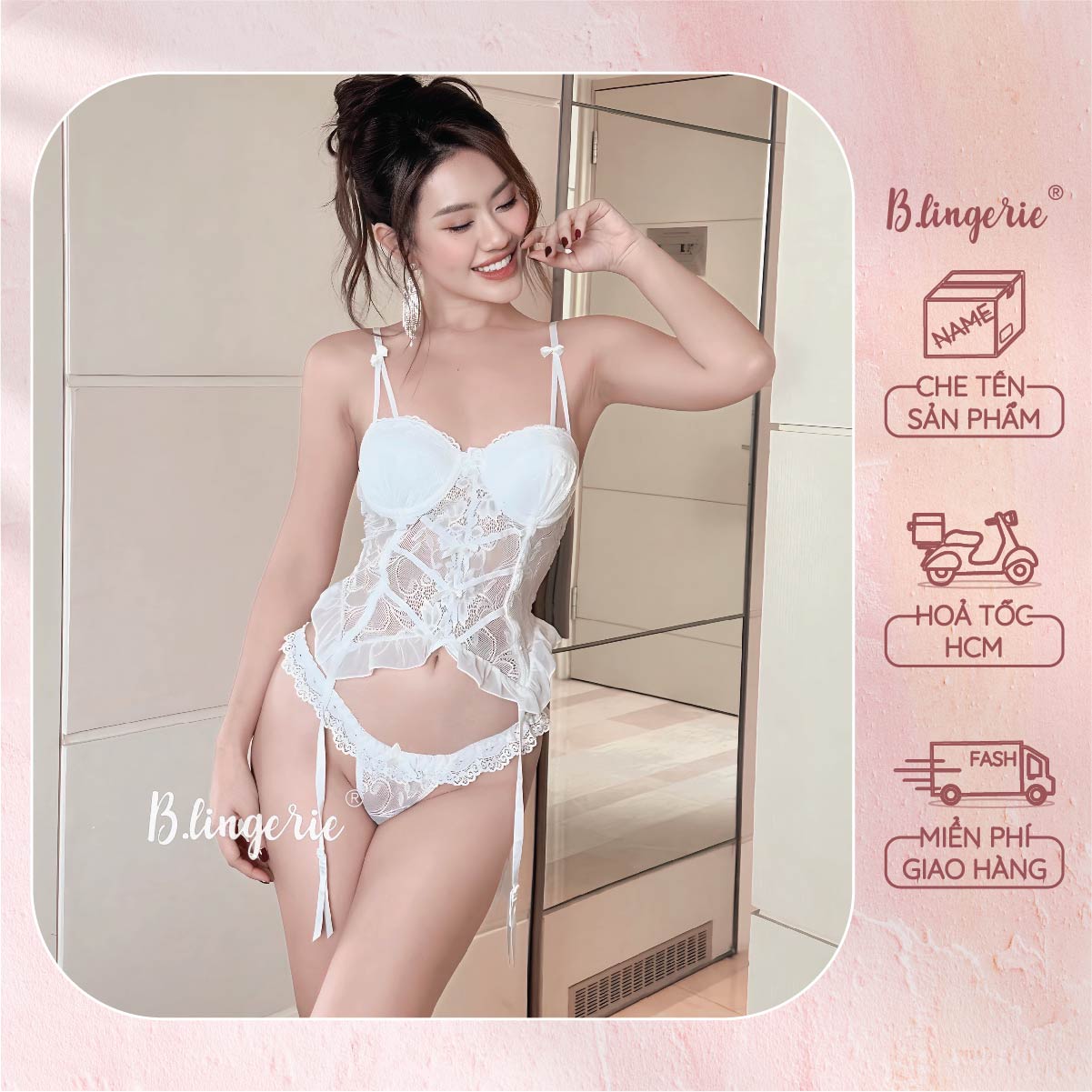 Bộ Croset Nữ Cá Tính Gợi Cảm - B.Lingerie