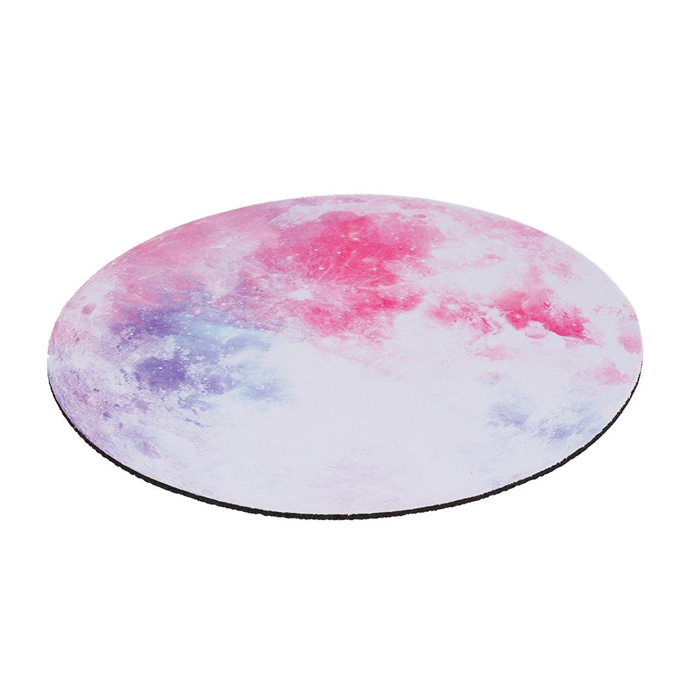 Round Mouse Pad Gaming Mouse Pad Anti-skid Wear-resistant Rubber Mouse Pad Suitable for Home Game Office Red Magic
