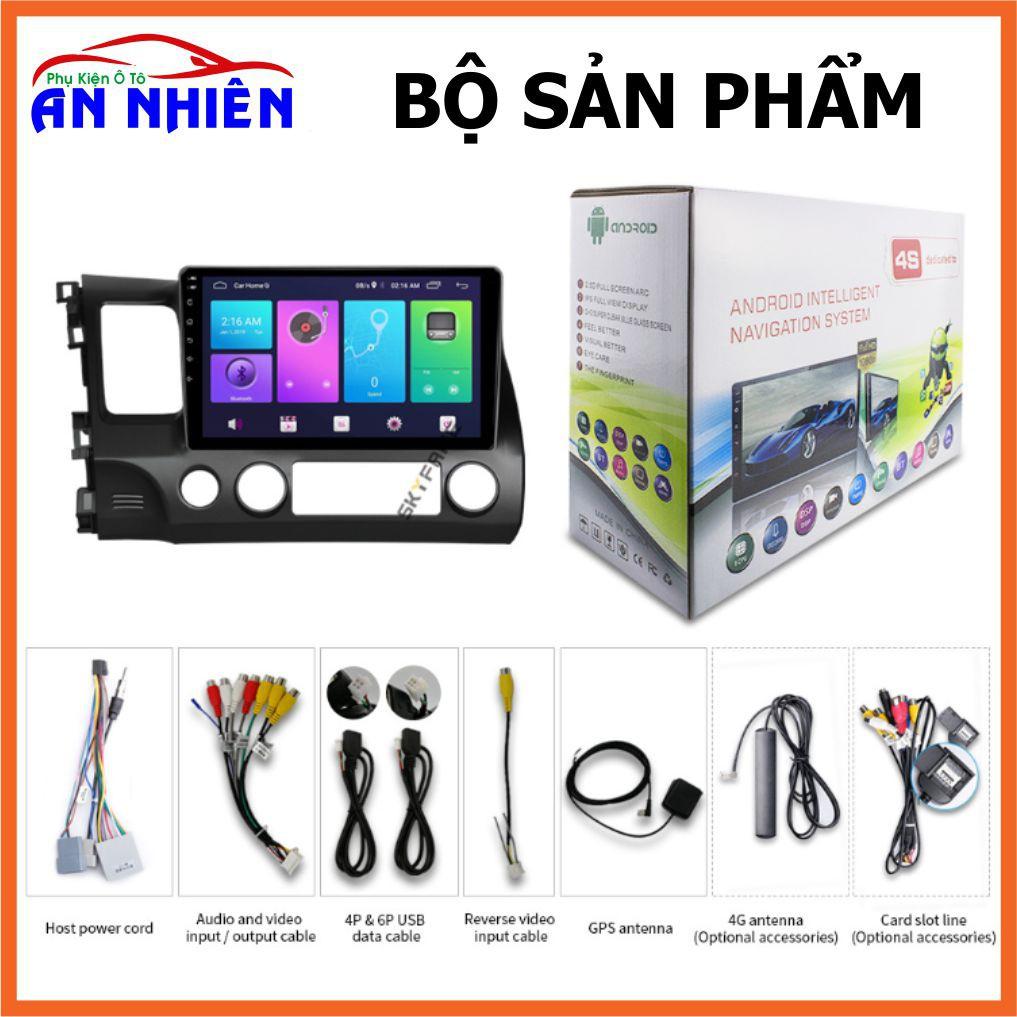Màn Hình Android 10 inch Cho Xe CIVIC 2006-2011 - Đầu DVD Chạy Android Kèm Mặt Dưỡng Giắc Cho Honda Civic
