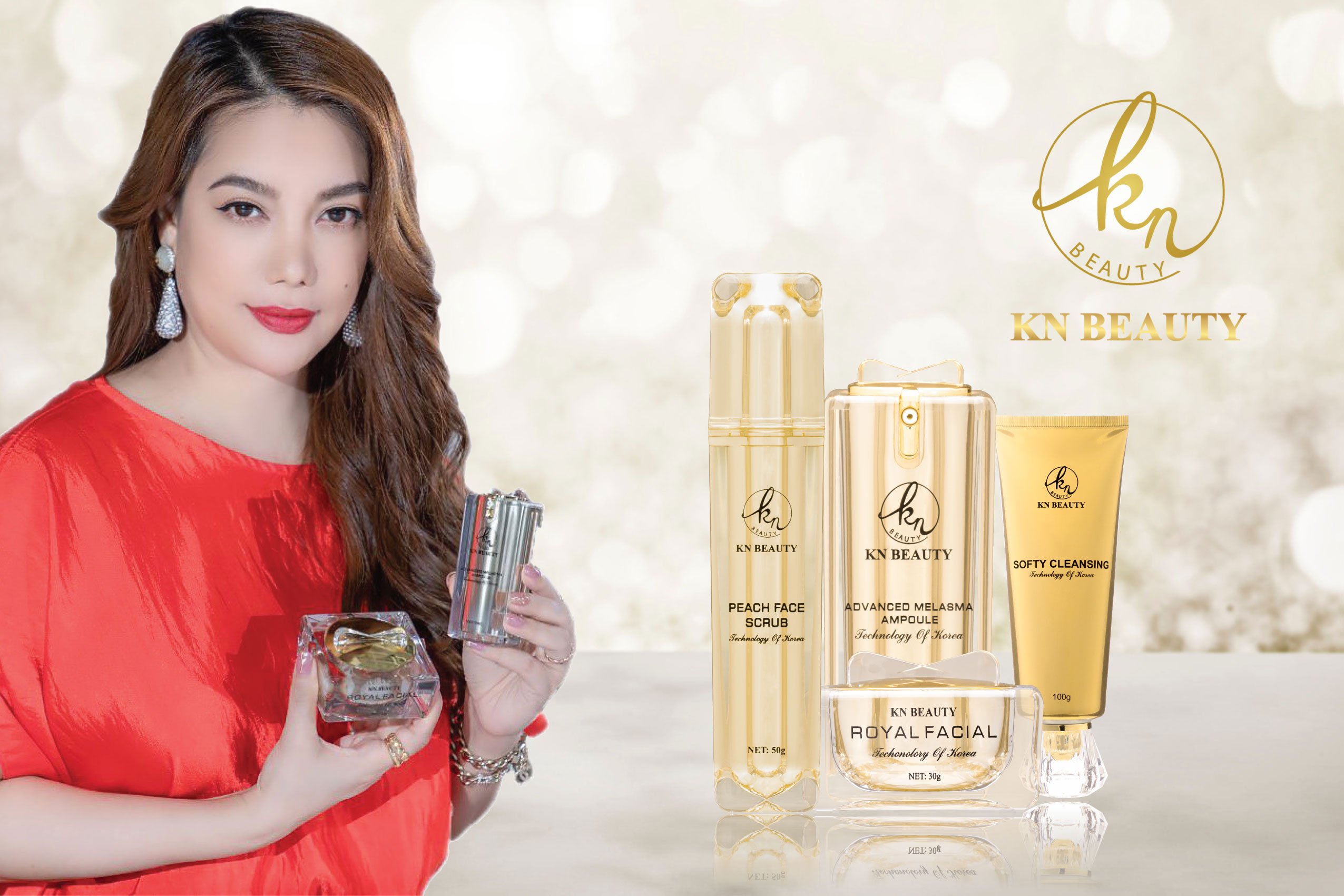 Bộ đôi nâng cơ trẻ hóa KN beauty: Ampoule Nâng Cơ Trẻ Hóa Da và Kem Dưỡng Trắng Da Ngừa Nám – Royal Facial