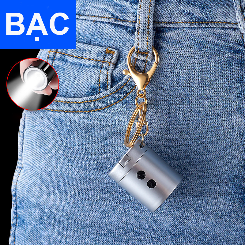 Bật Lửa Điện Hình Trụ Mini Có Đèn Pin Nhiều Màu - Sạc Điện